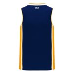 B1715 Pro Basketball Jersey - Navy/White/Gold - Back