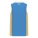 B1715 Pro Basketball Jersey - Sky/Gold/White - Back