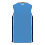B1715 Pro Basketball Jersey - Sky/White/Navy - Back