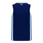 B1715 Pro Basketball Jersey - Navy/Sky/White - Back