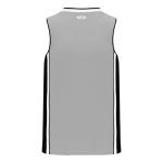 B1715 Pro Basketball Jersey - Grey/White/Black - Back