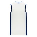 B2115 Pro Basketball Jersey - White/Navy - Back