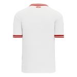 BA1333 Pullover Baseball Jersey - White/Red - Back