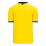 BA1333 Pullover Baseball Jersey - Maize/Black/White - Back