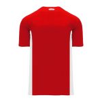 BA1343 One Button Baseball Jersey - Red/White - Back