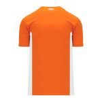 BA1343 One Button Baseball Jersey - Orange/White - Back