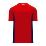 BA1343 One Button Baseball Jersey - Red/Navy - Back
