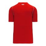 BA1344 Two Button Baseball Jersey - Red/White - Back