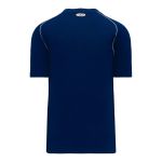 BA1344 Two Button Baseball Jersey - Navy/White - Back