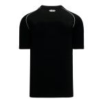 BA1344 Two Button Baseball Jersey - Black/White - Back