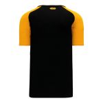 BA1375 Pullover Baseball Jersey - Black/Gold - Back