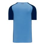 BA1375 Pullover Baseball Jersey - Sky/Navy - Back