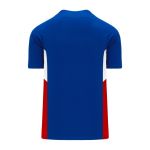 BA1763 One Button Baseball Jersey - Royal/Red/White - Back