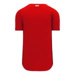 BA5200 Full Button Baseball Jersey - Red - Back