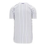 BA524 Full Button Baseball Jersey - White/Navy - Back