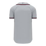 BA5500 Full Button Baseball Jersey - Atlanta Grey/Navy/Red - Back