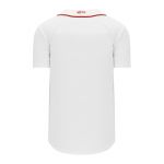 BA5500 Full Button Baseball Jersey - Boston White/Red - Back