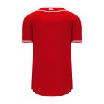 BA5500 Full Button Baseball Jersey - Cincinatti Red/White - Back