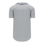 BA5500 Full Button Baseball Jersey - Detroit Grey/Navy - Back