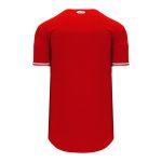 BA5500 Full Button Baseball Jersey - Toronto Red/White - Back