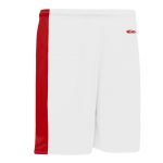 BS9145 Pro Basketball Shorts - White/Red - Back