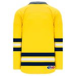 H550B Pro Hockey Jersey - New 2011 Michigan Maize - Back