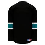 H550B Pro Hockey Jersey - 2008 San Jose 3rd Black - Back