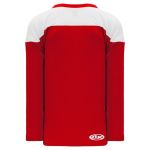 H6100 League Hockey Jersey - Red/White - Back