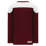 H6100 League Hockey Jersey - Maroon/White - Back