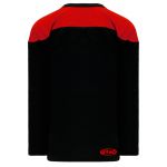 H6100 League Hockey Jersey - Black/Red - Back