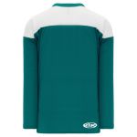 H6100 League Hockey Jersey - Pacific Teal/White - Back