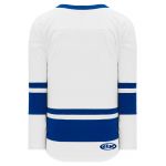 H6400 League Hockey Jersey - White/Royal - Back