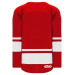 H6400 League Hockey Jersey - Red/White - Back