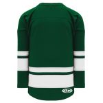 H6400 League Hockey Jersey - Dark Green/White - Back