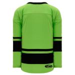 H6400 League Hockey Jersey - Lime Green/Black - Back