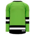 H6500 League Hockey Jersey - Lime Green/Black/White - Back