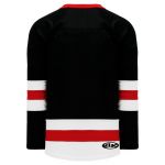 H6500 League Hockey Jersey - Black/Red/White - Back