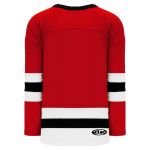 H6500 League Hockey Jersey - Red/Black/White - Back