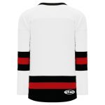 H6500 League Hockey Jersey - White/Black/Red - Back