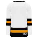 H6500 League Hockey Jersey - White/Black/Gold - Back