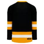 H6500 League Hockey Jersey - Black/White/Gold - Back