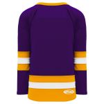 H6500 League Hockey Jersey - Purple/Gold/White - Back