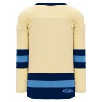 H6500 League Hockey Jersey - Sand/Navy/Sky - Back