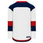 H7400 Select Hockey Jersey - White/Navy/Red - Back