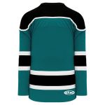 H7500 Select Hockey Jersey - Pacific Teal/Black/White - Back