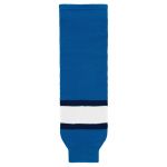HS630 Knitted Striped Hockey Socks - Winnipeg Cobalt - Front