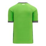 S1333 Soccer Jersey - Lime Green/Black/White - Back
