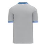 S1333 Soccer Jersey - Grey/Royal/White - Back