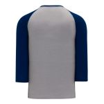 V1846 Volleyball Jersey - Heather Grey/Navy - Back
