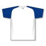 Athletic Knit A1375-207 Apparel Short Sleeve Shirt - White/Royal - Rear